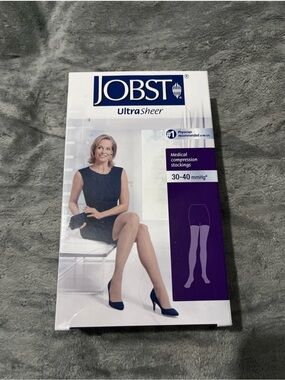 JOBST Ultrasheer Medical Compression Stockings - Thigh Sheer Black (30-40 mmHg)